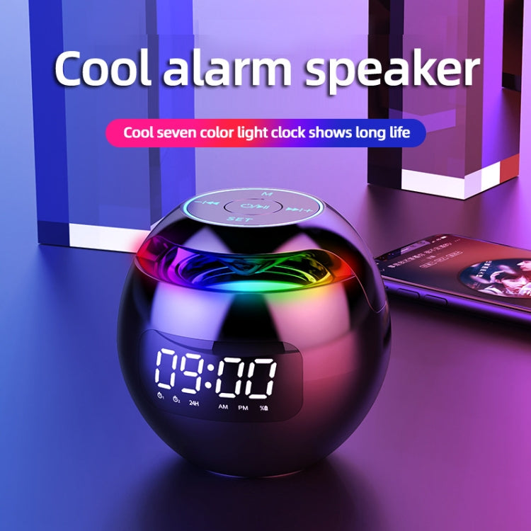 ZXL-G90 Portable Colorful Ball Bluetooth Speaker, Style:, Clock Version (White), Sensor Version (Black), Clock Version (Pink), Sensor Version (White), Sensor Version (Pink)