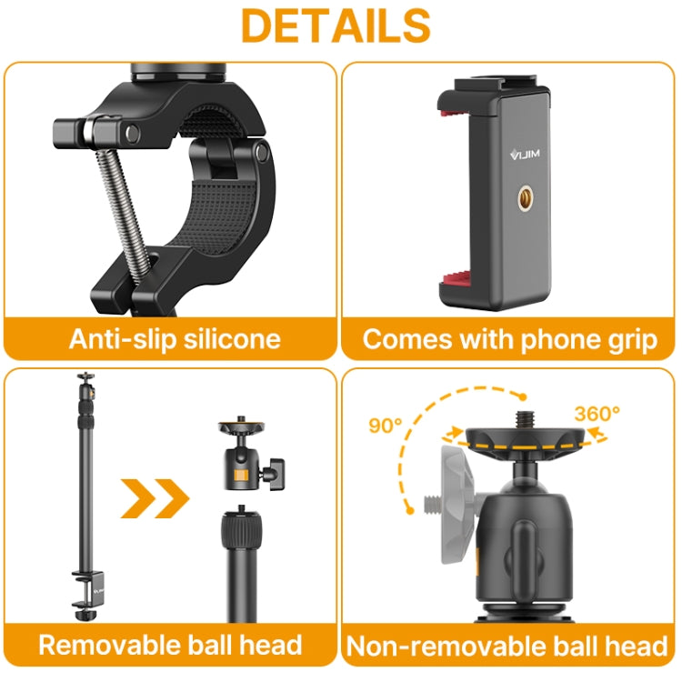 Vijim LS02  Live Desktop Extension Arm Light Stand  For Ring Light DSLR Camera