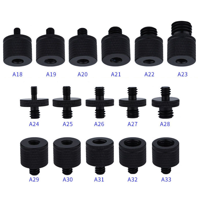 4 PCS Screw Adapter, A18 1/4 Female to M4 Male Screw, A19 1/4 Female to M5 Male  Screw, A20 1/4 Female to M6 Male  Screw, A21 1/4 Female to M8 Male  Screw, A22 1/4 Female to M10 Male  Screw, A23 1/4 Female to M12 Male  Screw, A24 1/4 Male to M4 Male Sc...
