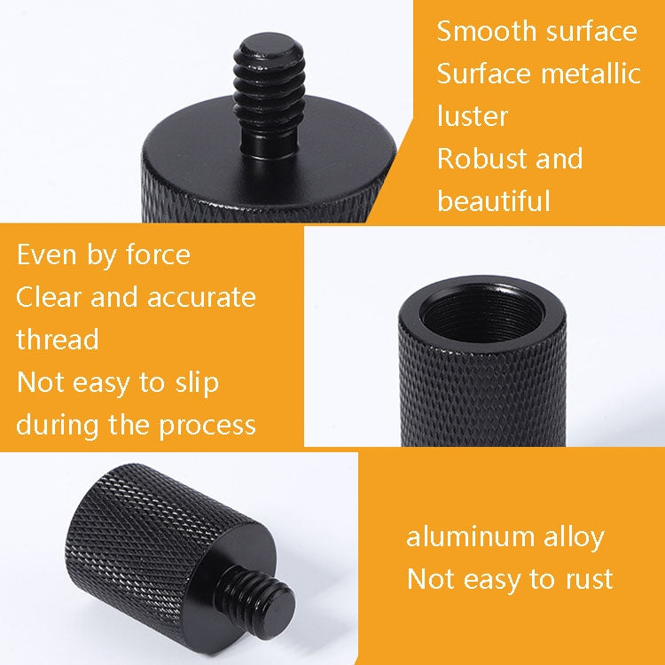 2 PCS Microphone Adapter Screw, F1 5/8-27 Female to 1/4 Male Screw, F10 5/8-27  Female to 3/8 Male Screw