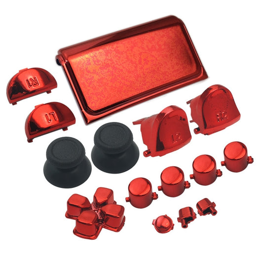 Electroplating Button Set For PS4 Slim, Red, Gold, Purple, Green, Blue, Silver