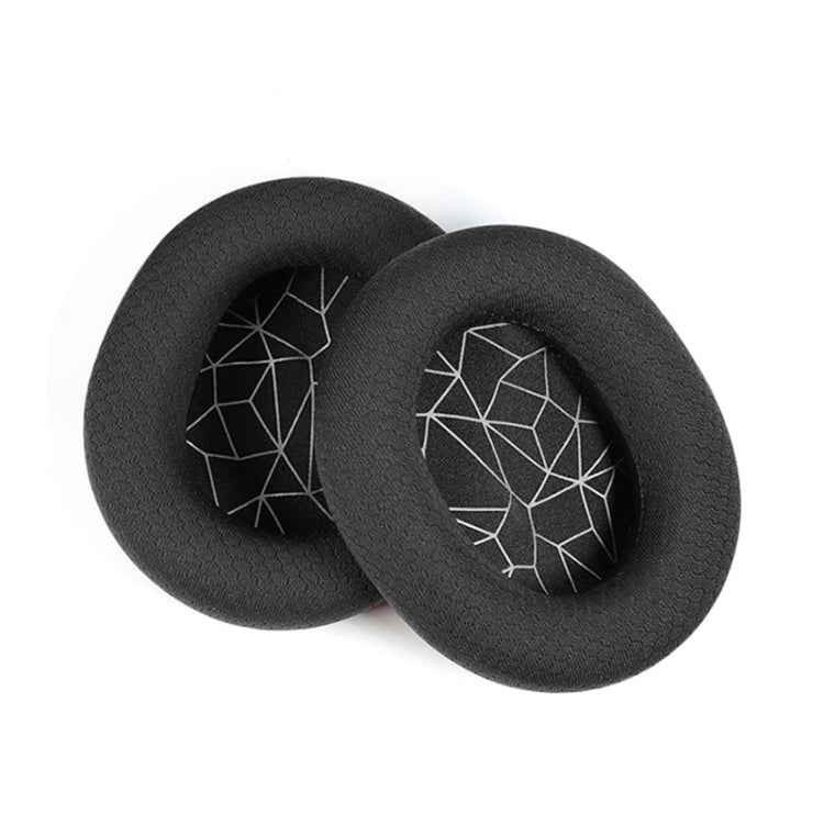 2pcs Sponge Headset Pad for Steelseries Arctis Pro / Arctis 3 / 5 / 7(Black Grey Leather)