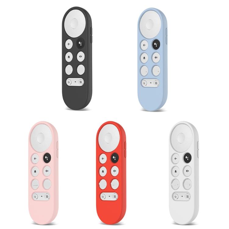 2 PCS Silicone Protective Shell for Google Chromecast 2020 Remote Control, (White), (Pink), Red), (Black), (Silver Gray), (Sky Blue)