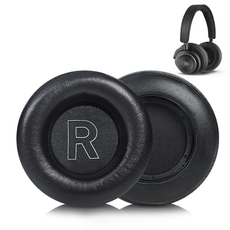 2pcs Genuine Leather Sponge Earmuffs For B&O BeoPlay H7 / H9 / H9i, H7 / H9 / H9i (Black), H7 / H9 / H9i (Apricot)