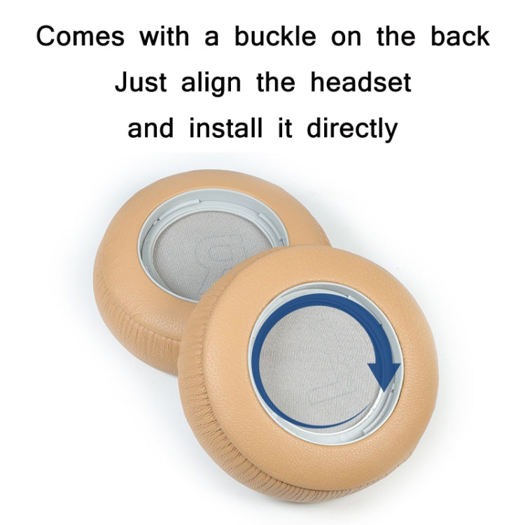 2pcs Genuine Leather Sponge Earmuffs For B&O BeoPlay H7 / H9 / H9i, H7 / H9 / H9i (Black), H7 / H9 / H9i (Apricot)