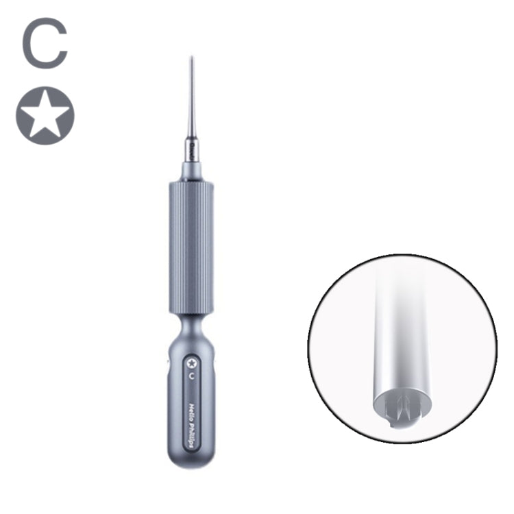 Qianli Super Tactile Grip-Type Precision Silent Dual-Bearing Screwdriver, Type A Phillips, Type B Tri-point, Type C Pentalibe, Type  D Pinhead Philips, Type E T2 Torx