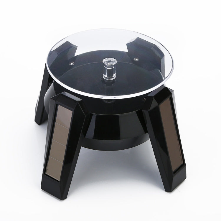 High-Footed UFO Solar 9cm 360 Rotating Display Stand Props Turntable, Gold Blue Light, Silver Blue Light, Black Blue Light, White Blue Light