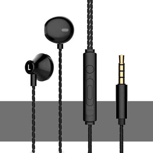 2 PCS TS720 3.5mm Heavy Bass Metal Earbud Wired Earphone