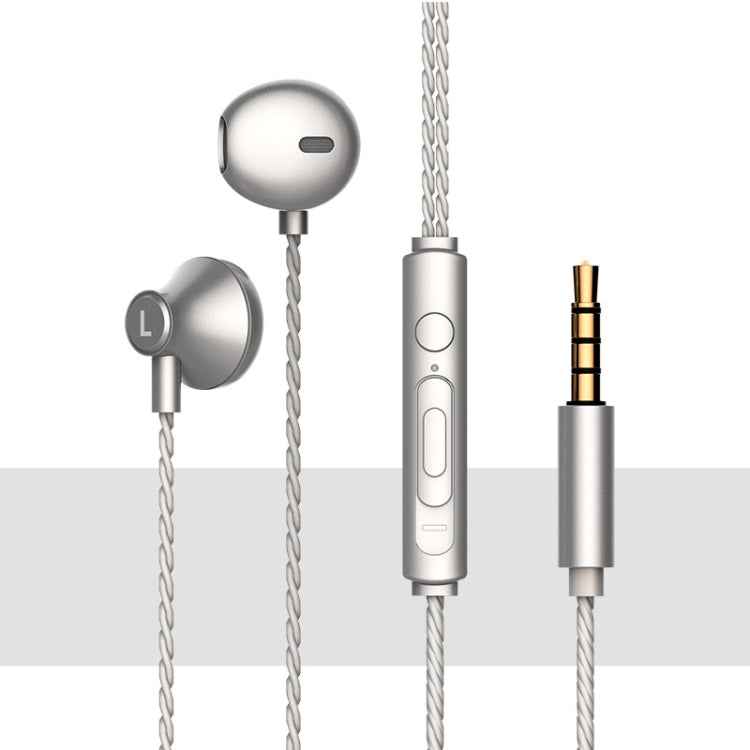 2 PCS TS720 3.5mm Heavy Bass Metal Earbud Wired Earphone