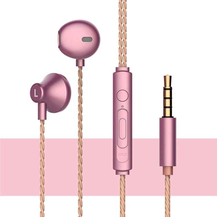 2 PCS TS720 3.5mm Heavy Bass Metal Earbud Wired Earphone