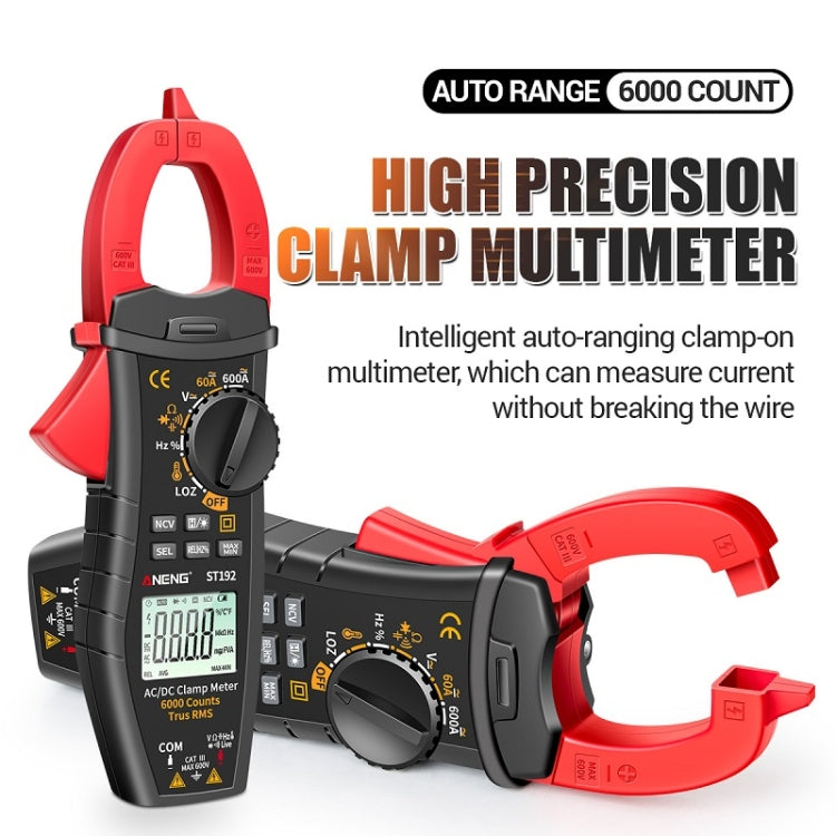 ANENG ST191 Multifunctional AC Clamp Digital Meter, ST190 Red, ST190 Black, ST191, ST192 600A DC Current, ST193 Intelligent Automatic