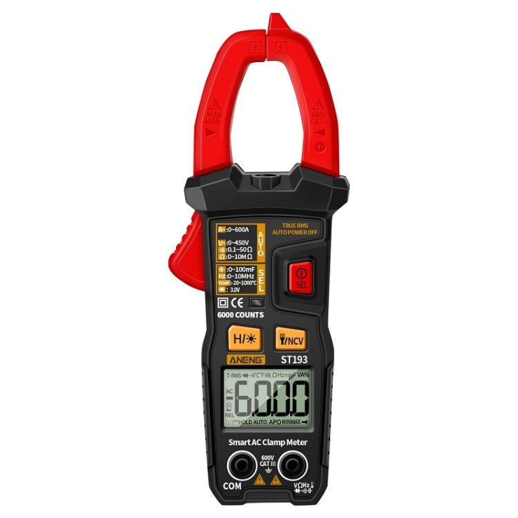 ANENG ST191 Multifunctional AC Clamp Digital Meter, ST190 Red, ST190 Black, ST191, ST192 600A DC Current, ST193 Intelligent Automatic