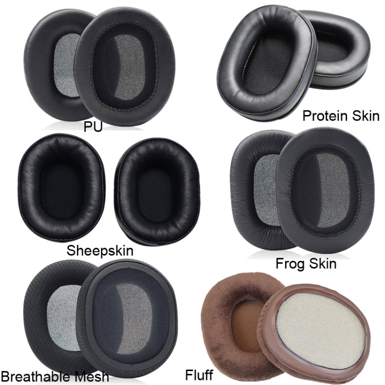 1 Pair Headset Earmuffs For Audio-Technica ATH-M50X/M30X/M40X/M20X, Spec:, Black-Fluff, Brown-Fluff, Black-Protein Skin, Brown-Protein Skin, Black-Mesh, Black-Ice Gel, Black-Thick Sheepskin, Brown-Thick Sheepskin, Black-Velvet+PU
