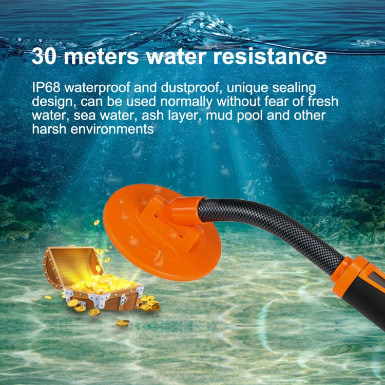 HS-07 Handheld Treasure Hunt Metal Detector Positioning Rod, Orange, Green