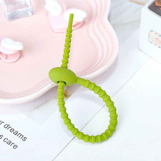 20 PCS Silicone Data Cable Storage Strap Cable Organizer