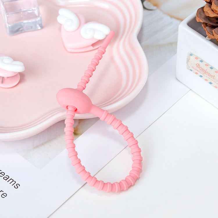 20 PCS Silicone Data Cable Storage Strap Cable Organizer