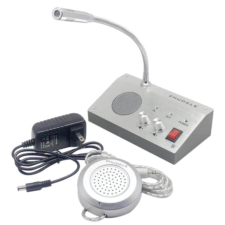 ZHUDELE ZDL-9908 Window Two-way Walkie-talkie Bank/Hospital/Station/Counter Microphone Amplifier,EU Plug, US Plug, EU Plug, UK Plug
