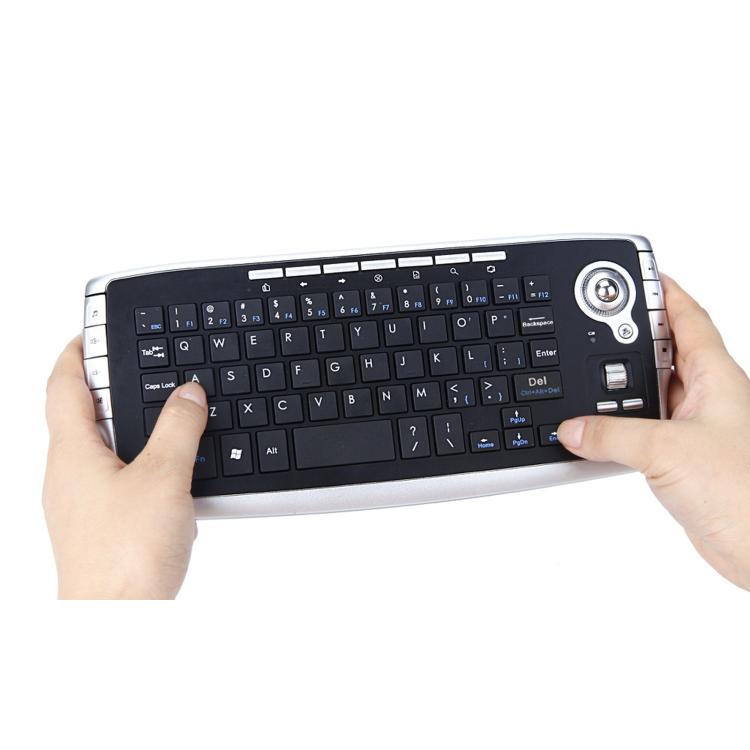 MY-10 2.4G 78 Keys 1200 DPI Mini Wireless Trackball Keyboard Wireless Keyboard And Mouse Set