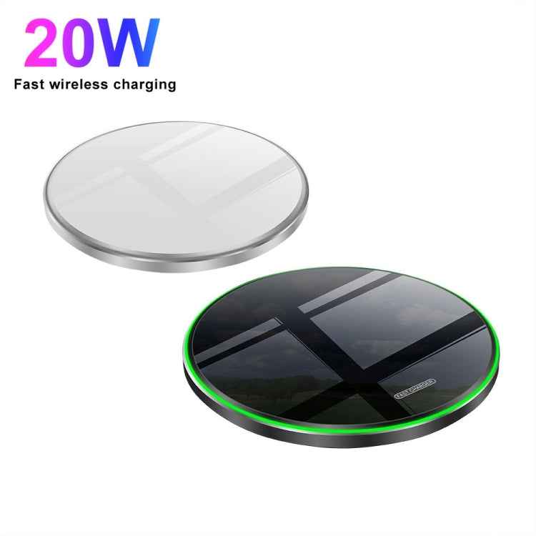20W QI Metal Mirror Ultra-thin Wireless Charger