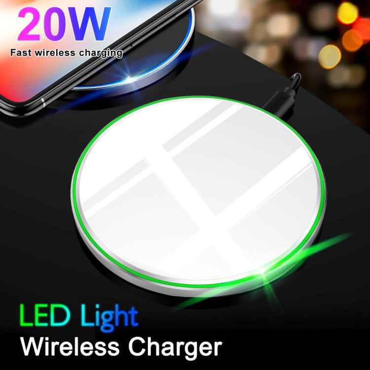 20W QI Metal Mirror Ultra-thin Wireless Charger