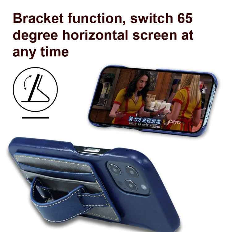 2 PCS Leather Phone Card Sleeve Back Sticker Wrist Pull Strap Holder