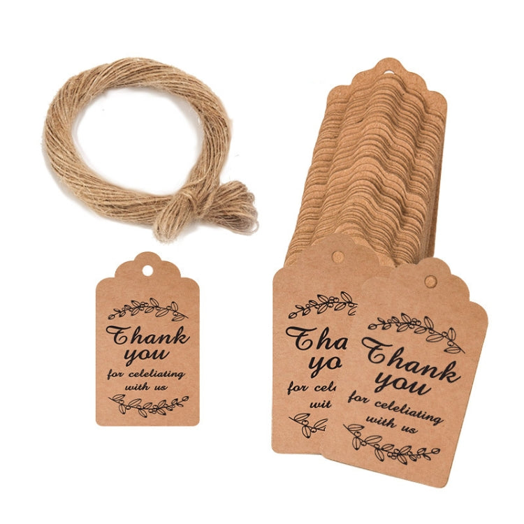 100pcs /Pack Kraft Paper Gift Tag With 20m Hemp Rope, L-01, L-02, L-03, L-04, L-05, L-06, L-07, L-08, L-09, L-10, L-11, L-12, L-13, L-14