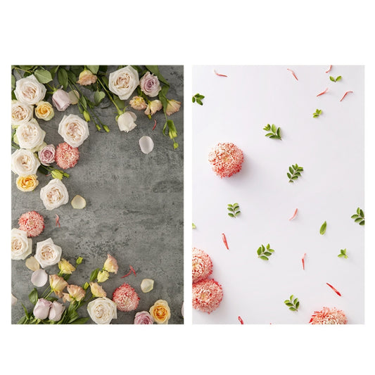 2 PCS 3D Stereoscopic Double-sided Photography Background Board, Flower Rhyme 1, Flower Rhyme 2, Flower Rhyme 3, Light Shadow Magic 1, Light Shadow Magic 2, Afternoon Tea, Quiet Life, Food, Clear Makeup Bath, Water Ripple, Casual Hand, Hand Drawn Red G...