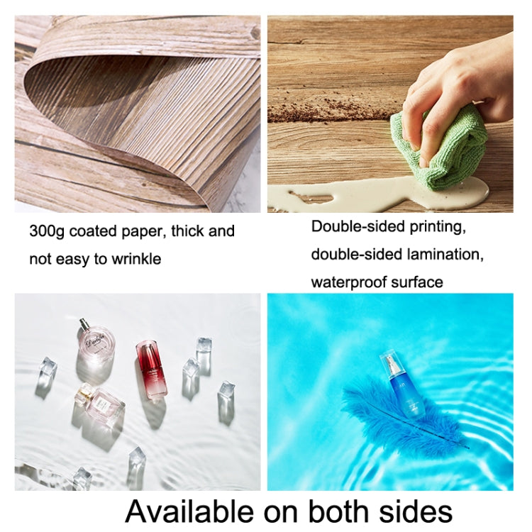 2 PCS 3D Stereoscopic Double-sided Photography Background Board, Flower Rhyme 1, Flower Rhyme 2, Flower Rhyme 3, Light Shadow Magic 1, Light Shadow Magic 2, Afternoon Tea, Quiet Life, Food, Clear Makeup Bath, Water Ripple, Casual Hand, Hand Drawn Red G...