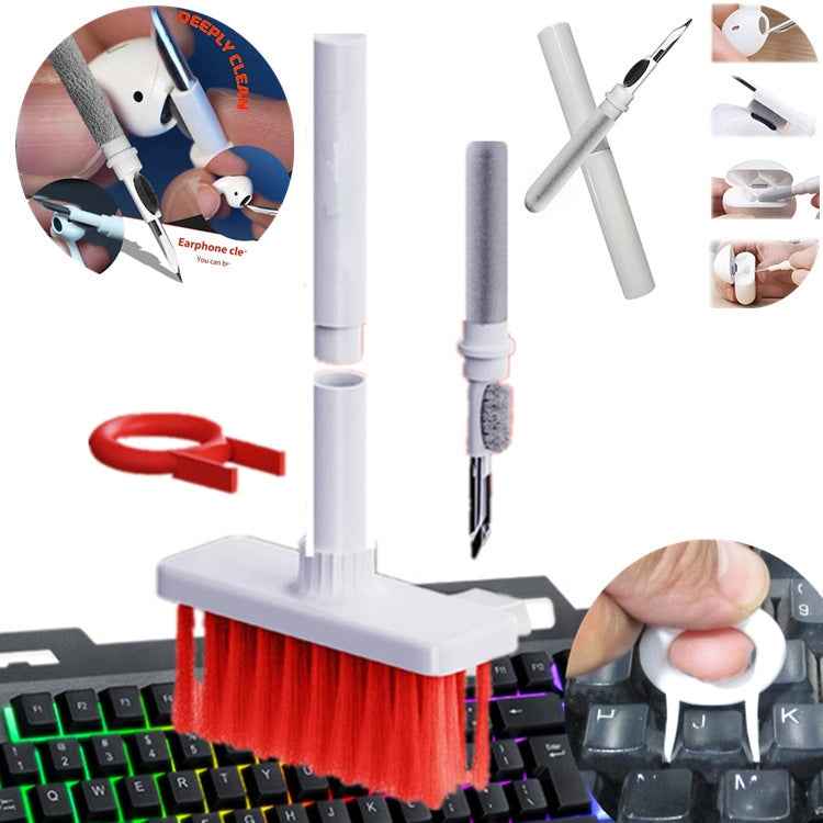 2 PCS 5 In 1 Earbud Cleaning Pen + Keyboard Cleaning Brush + Key Cap Puller