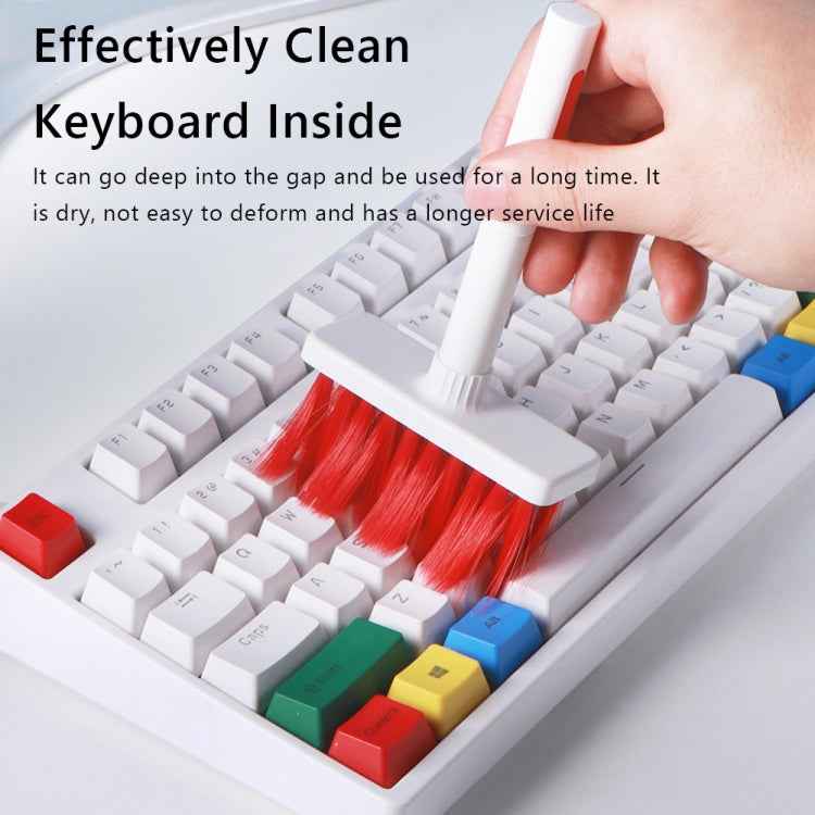 2 PCS 5 In 1 Earbud Cleaning Pen + Keyboard Cleaning Brush + Key Cap Puller