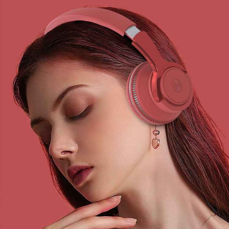 H2 Colorful Luminous Subwoofer Folding Retractable Card Wireless Bluetooth Headset