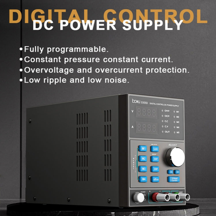 BAKU BA-3305D 5A/30V CNC DC High Power Supply, BA-3305D US Plug, BA-3305D EU Plug