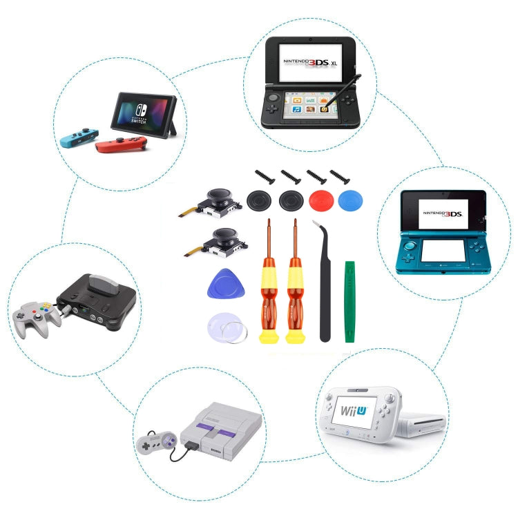 Joy-Con 3D Joystick Repair Screwdriver Set Gamepads Disassembly Tool For Nintendo Switch, 5 In 1, 6 In 1, 7 In 1, 10 In 1, 11 In 1, 12 In 1, 15 In 1, 16 In 1, 17 In 1, 18 In 1, 20 In 1, 21 In 1, 22 In 1, 23 In 1, 25 In 1, 27 In 1