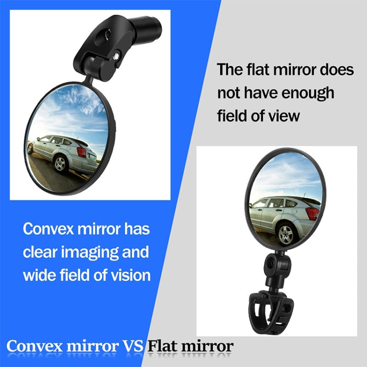Bicycle Convex Rearview Mirror Large View 360 Degree Rotating Mirror, Convex Rearview Mirror