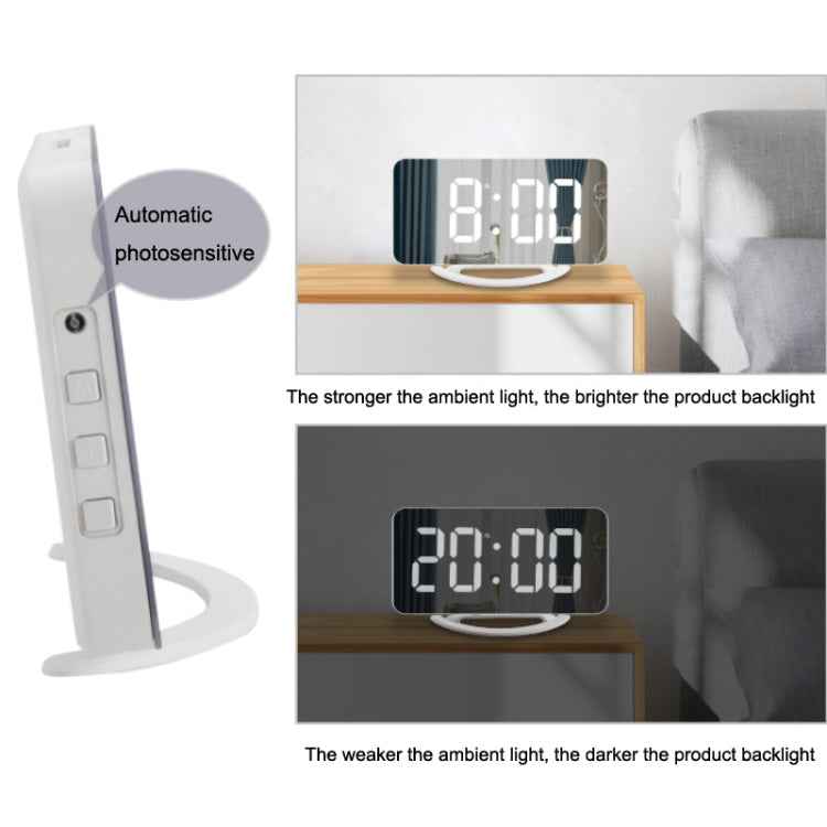 TS-8202 Multifunctional LED Vibration Mirroring USB Alarm Clock