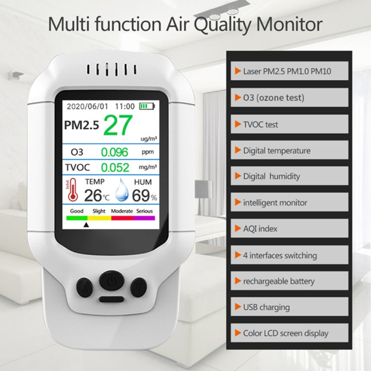 Formaldehyde TVOC Detector PM2.5 Dust Tester