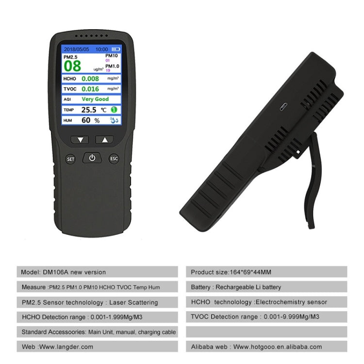 Indoor Haze Dust Formaldehyde Air Quality Detector