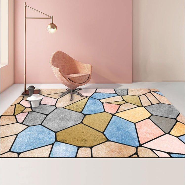 Modern Abstract Geometric Living Room Rug Coffee Table Cushion, 140x200cm