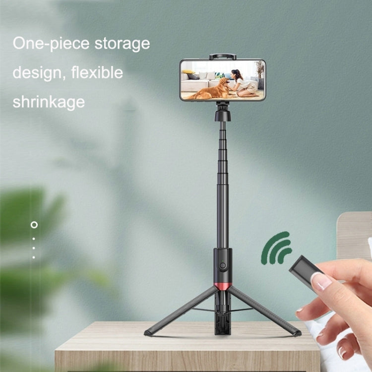 AB403 Live Broadcast Landing Integrated Telescopic Mobile Phone Triangle Bracket, Black, White, Black Red