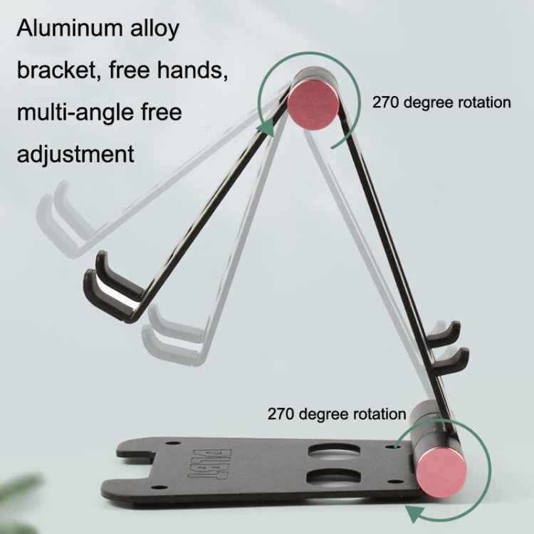 XY-02 Folding Live Aluminum Alloy Desktop Tablet Computer Mobile Phone Bracket
