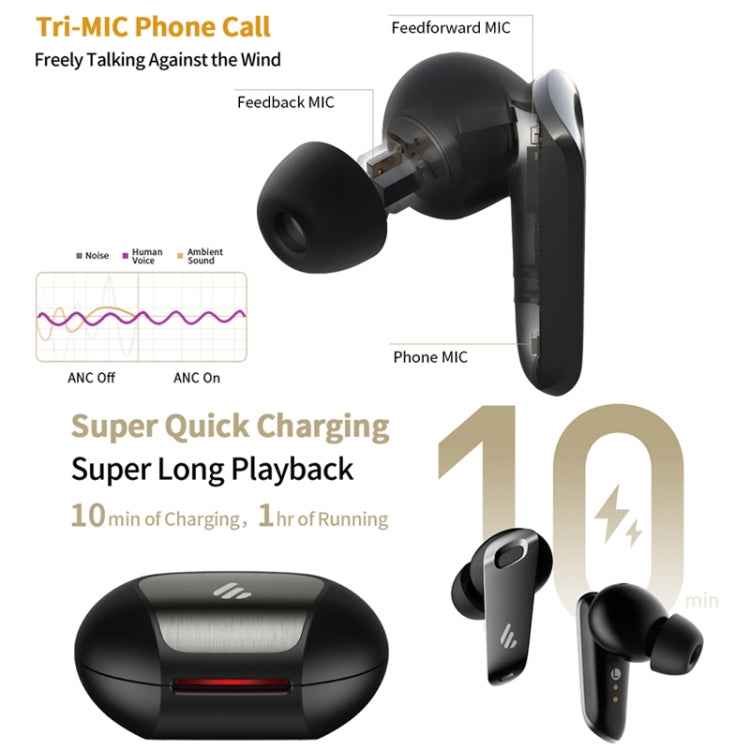 Edifier Waterproof and Dustproof Sports Wireless Bluetooth Earphone