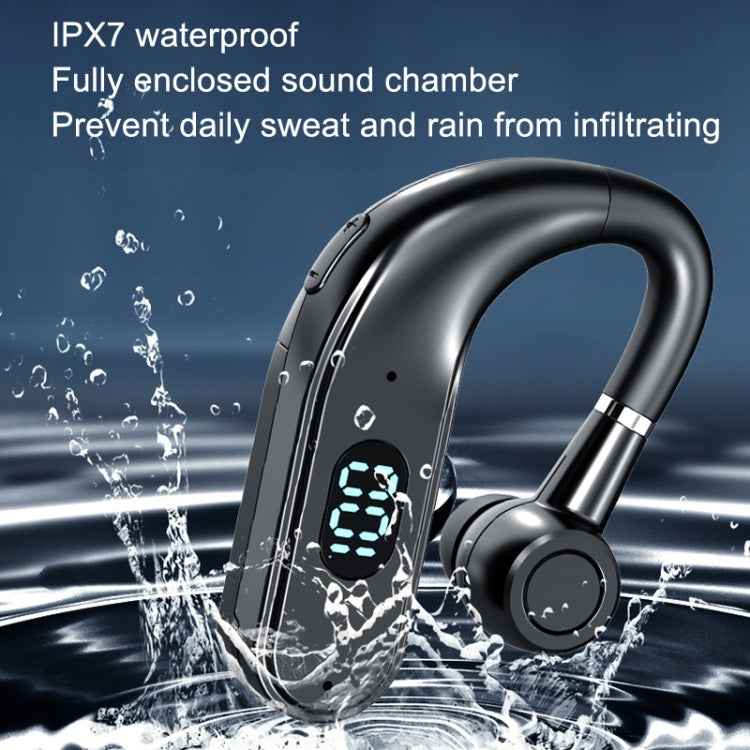 Bluetooth Business Hanging Ear Digital Display LED Sports Driving Headset