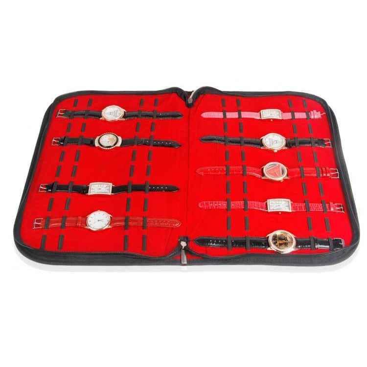 PU Leather Large Capacity Jewelry Watch Display Storage Bag