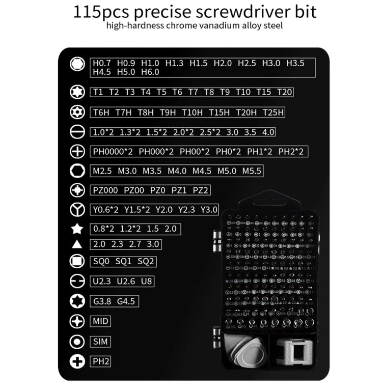 117 In 1 Screwdriver Set Watch Game Console Disassembly Tool, 117 In 1