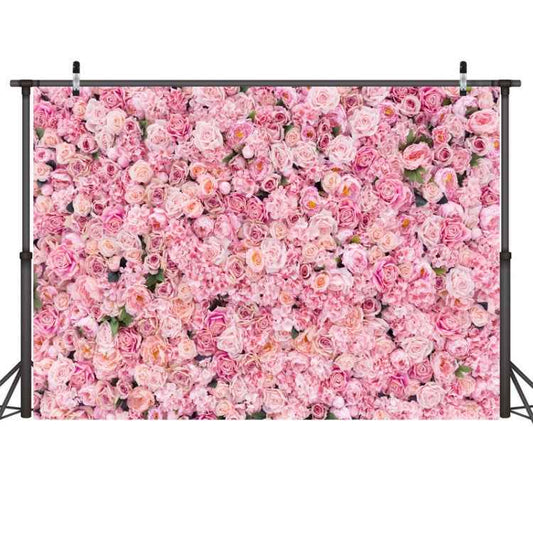 2.1m X 1.5m Pink Rose Wall Background Festive Party Photography Cloth