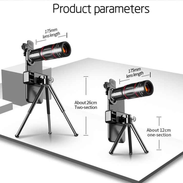 Mobile Phone Universal Lens Telescope 28X + Wide Angle 0.6X + Macro 20X + Fisheye 198 Degree Set