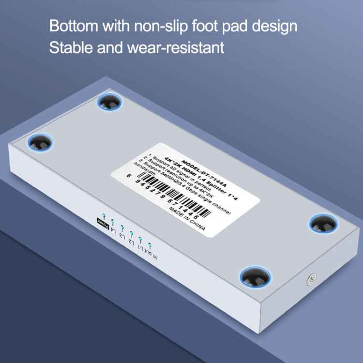 DTECH DT-7144A HDMI 2.0 1 In 4 Out 4K X 2K HD Video Splitter, CN Plug