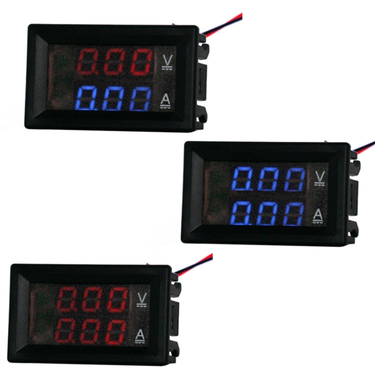 Dual-Display Voltage Current Meter Digital DC Voltage Meter, 10A (Red), 10A (Red Blue), 10A (Blue), 50A (Red), 50A (Red Blue), 50A (Blue)