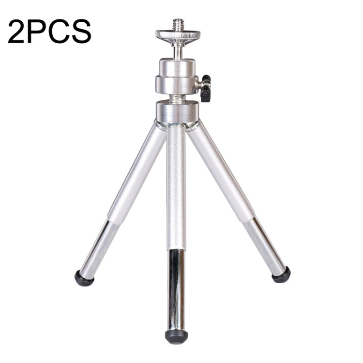 2PCS Projector Phone Stand Desktop Portable Telescopic Mini Metal Tripod, Style:, 2 Sections (Black), 2 Sections (Silver), 3 Sections (Black), 3 Sections (Silver)