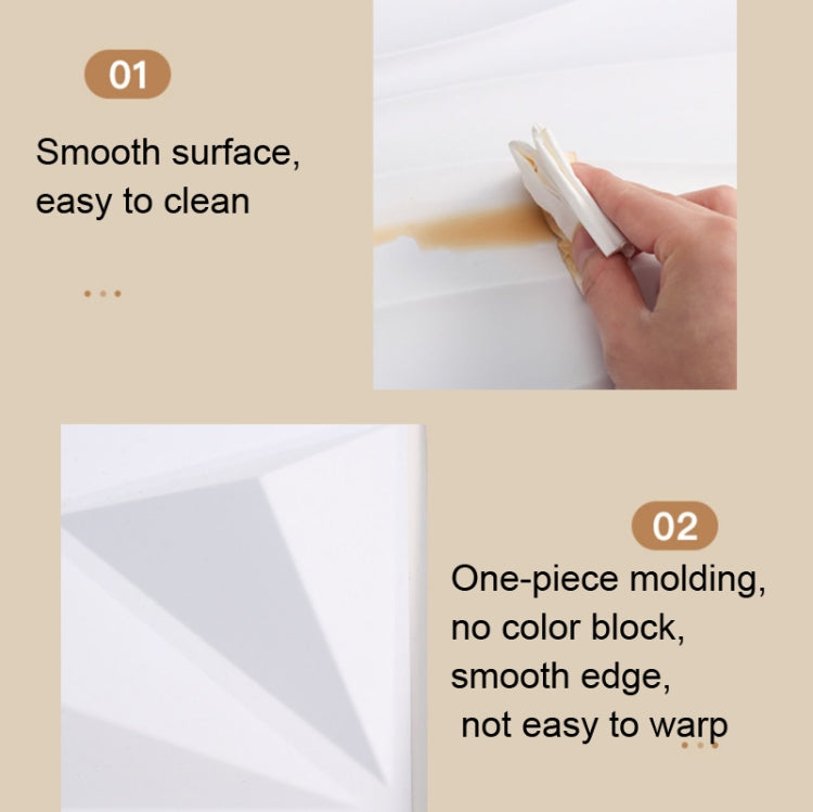 PVC Material Stereo 3D Shooting Background Board Photo Props,50 X 50cm, D081 Waves White, D094 European -style White, D095 Square Brick White, D105 Ripple White, D133 Cook White, D137 Simple White